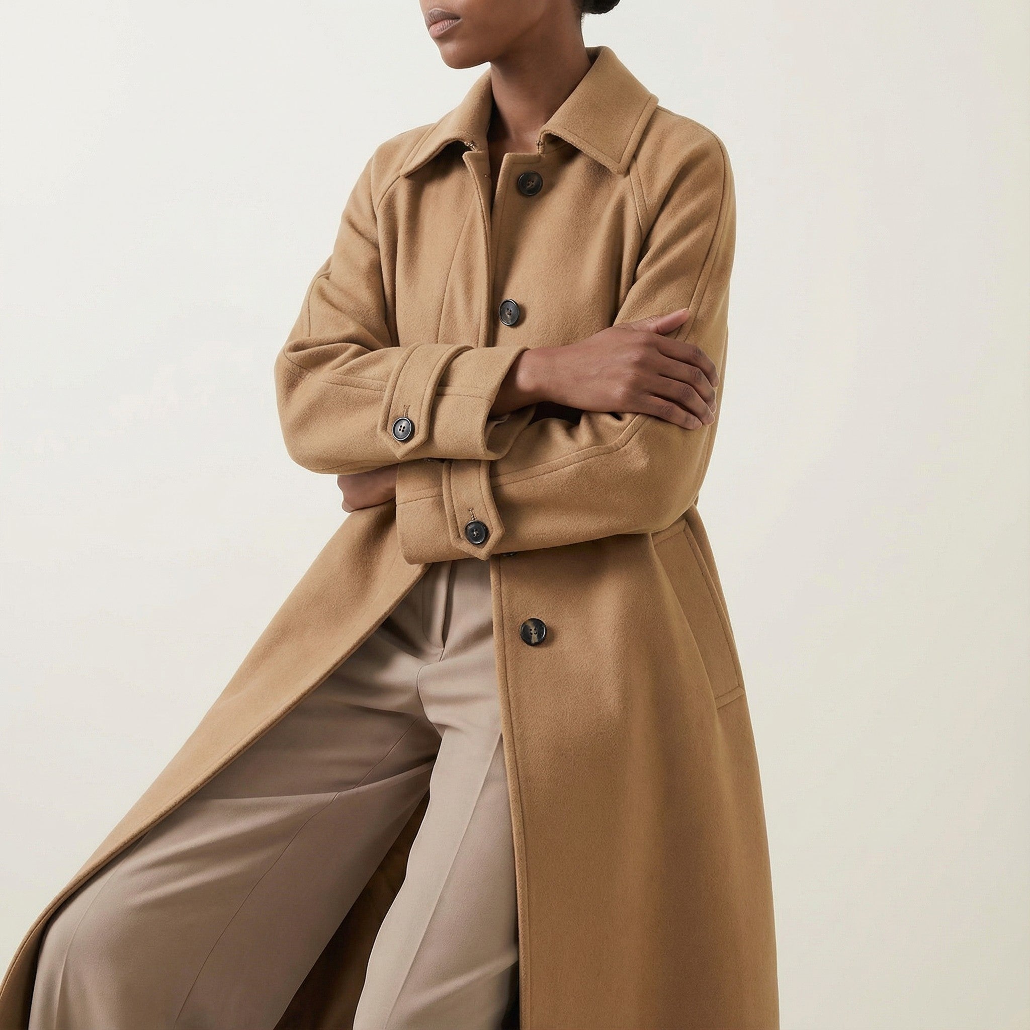 Else | Lange Trenchcoat – Zachte Wool