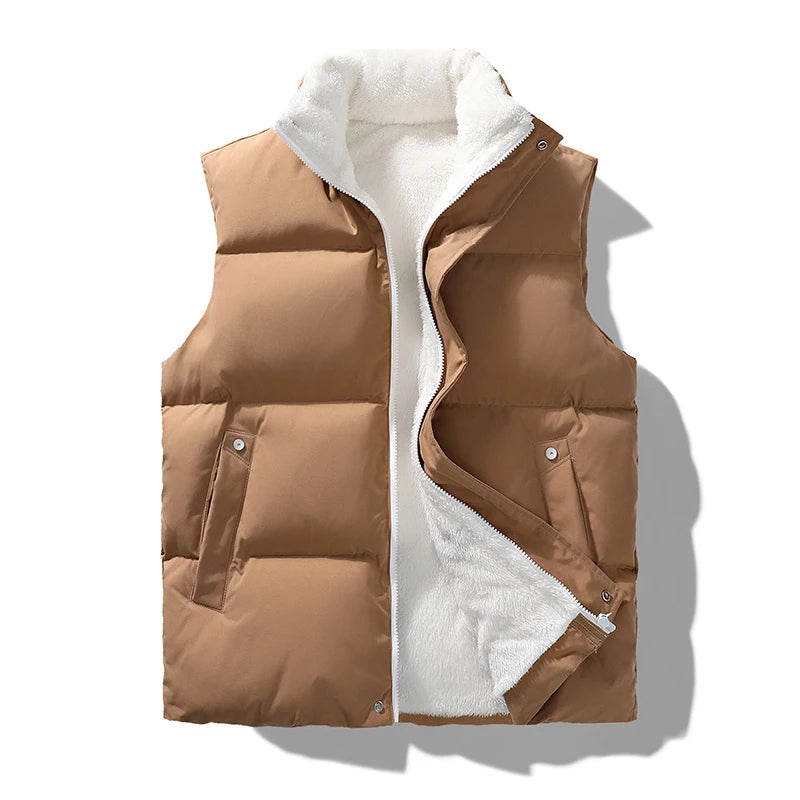 Warme Fleece Bodywarmer voor Dames | Met Hoge Kraag, Ritssluiting en Zakken