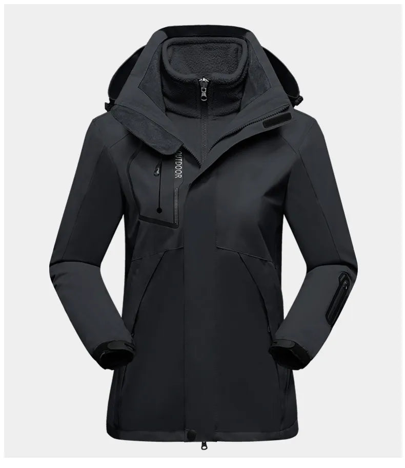 Dames 3-in-1 Lange Winterjas | Waterdicht en Winddicht Buitenlaag