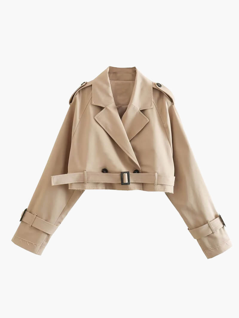 Dames Cropped Trenchcoat | Herfst