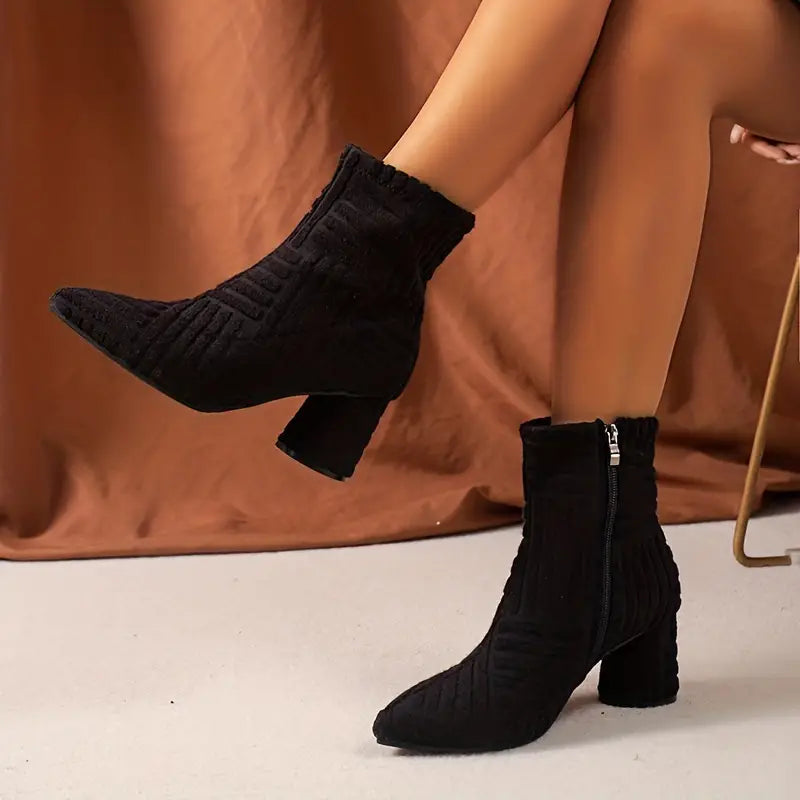 Dames Enkellaarzen | Hak en Rits voor Stijlvolle Look