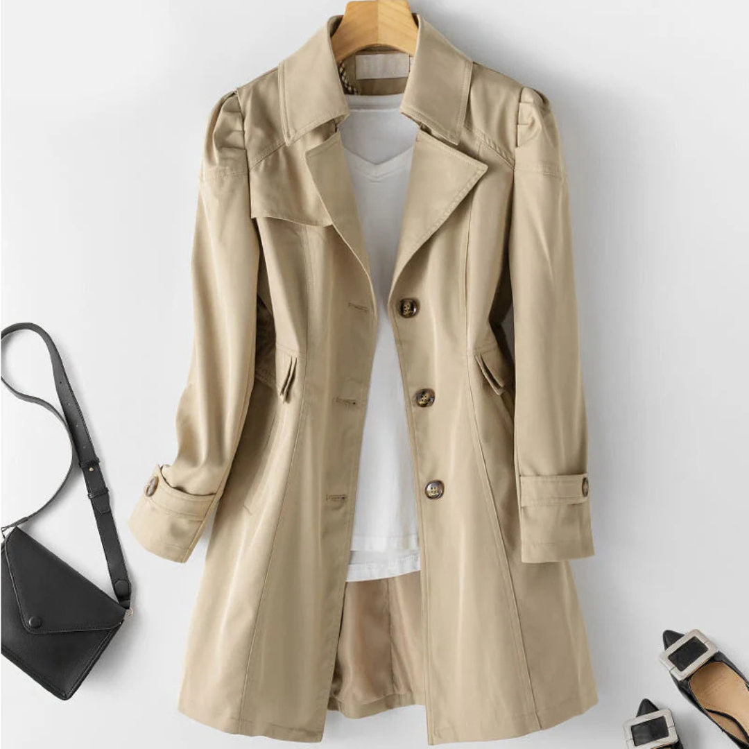 Dames Herfst Trenchcoat | Windbestendig Met Knoopsluiting