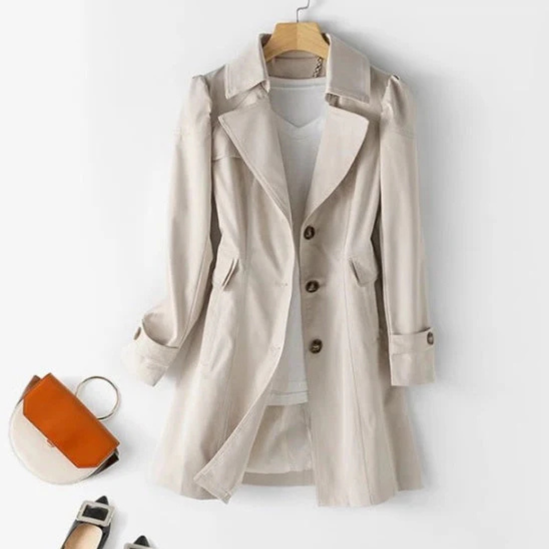 Dames Herfst Trenchcoat | Windbestendig Met Knoopsluiting