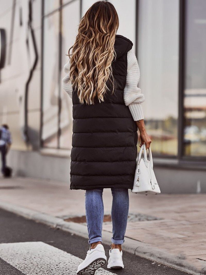 Dames Lange Bodywarmer | Zonder Mouwen