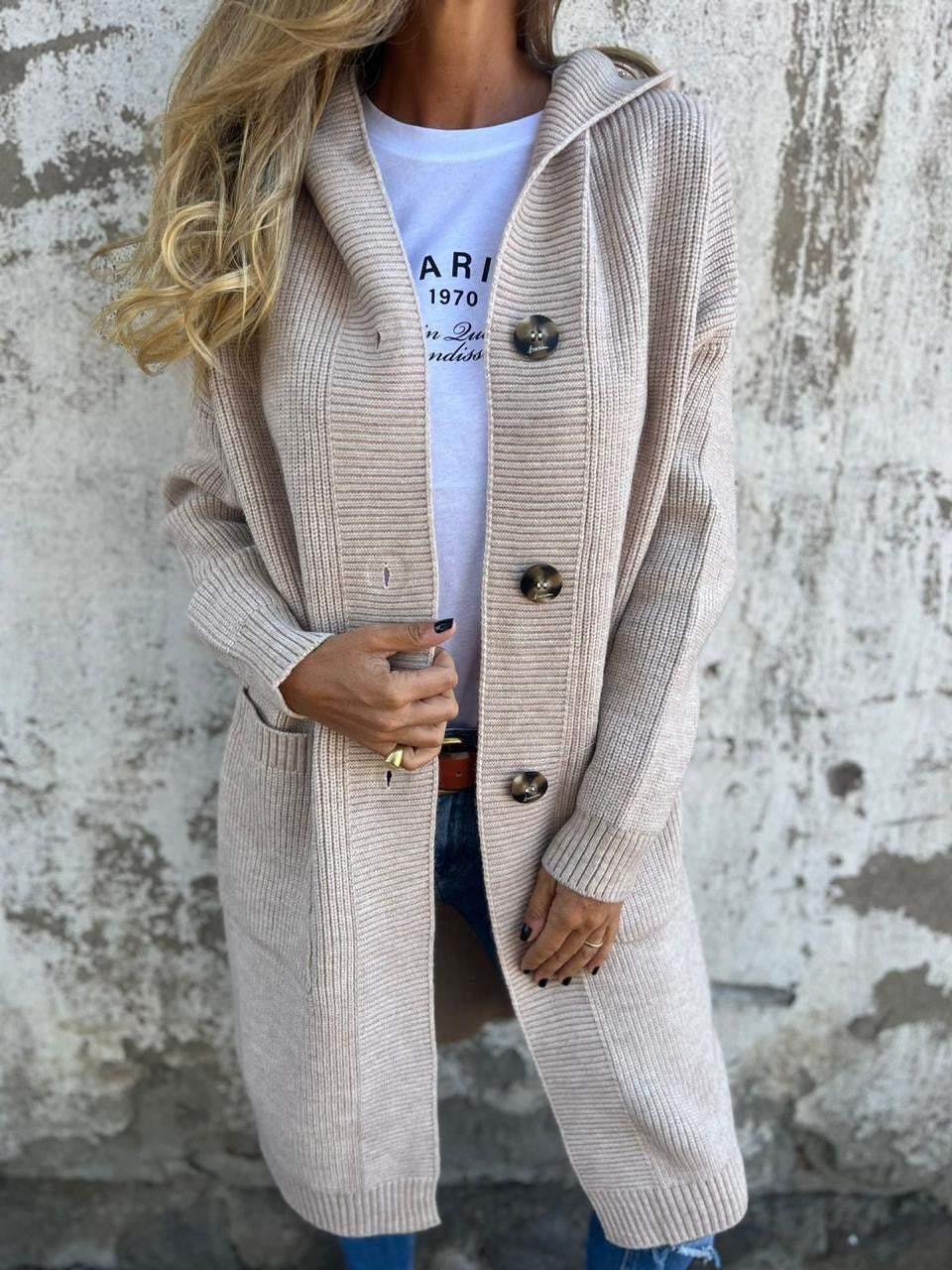 Dames Lange Cardigan | Met Knopen - Herfst
