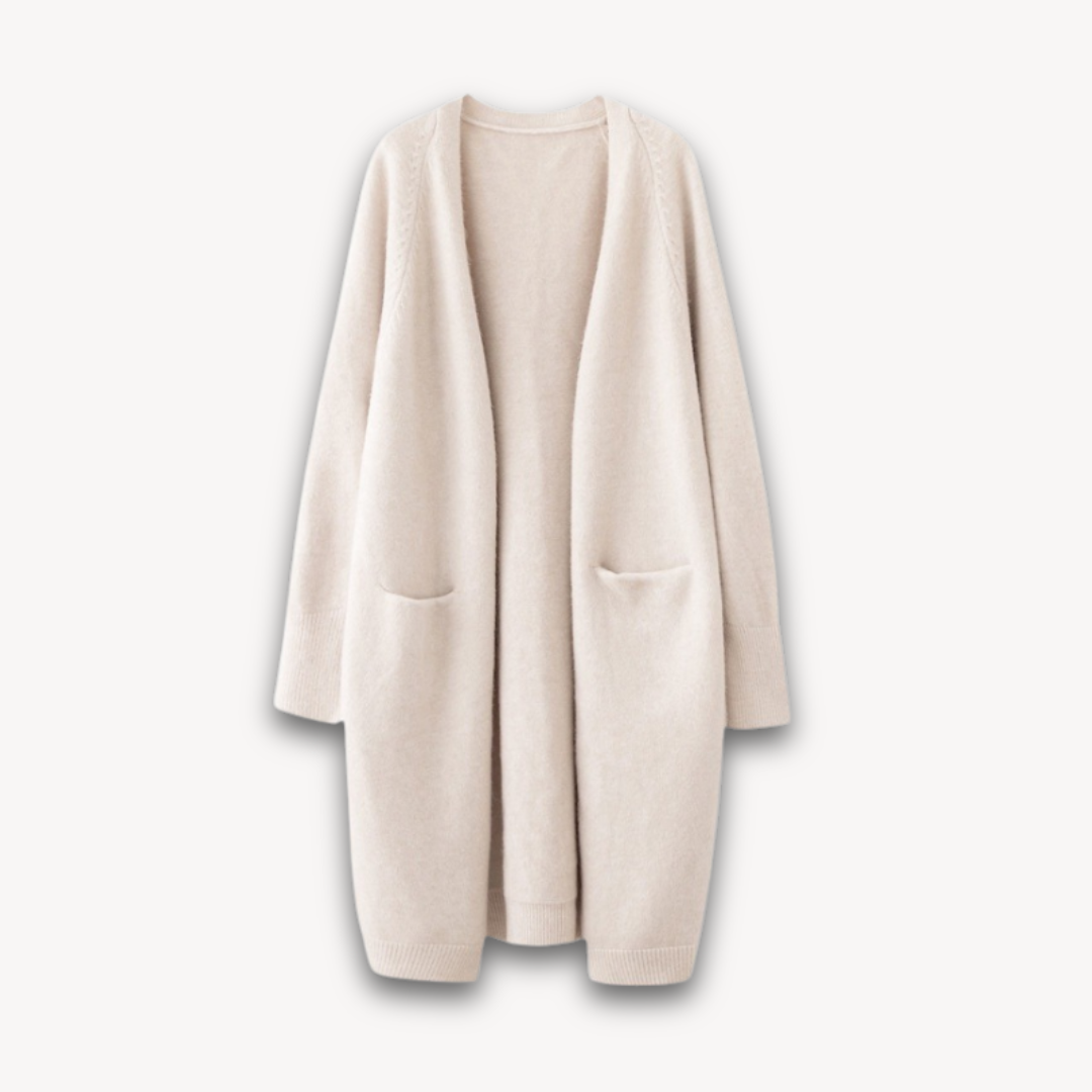 Dames Lange Cardigan | Open Voorkant