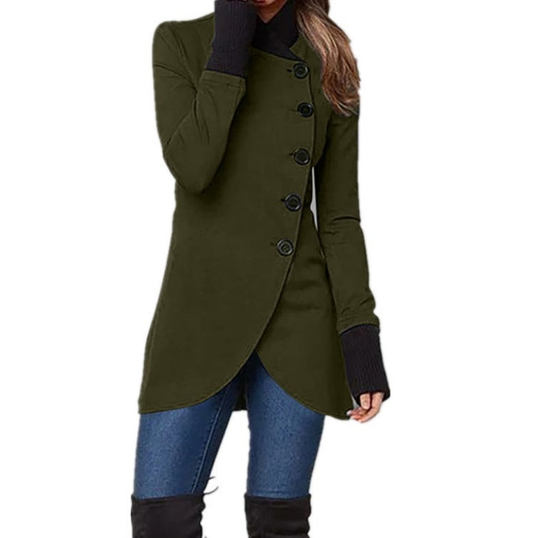 Dames Lange Tussenjas | Knoopsluiting