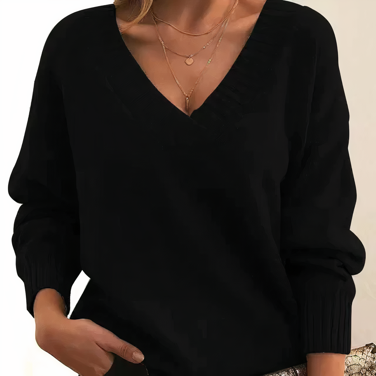 Dames Lichtgewicht Pullover | V-Hals - Herfst