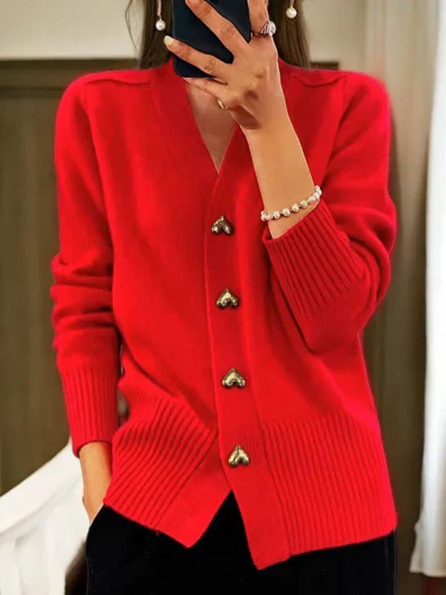 Dames Lichtgewichte Vest | Met Knoopsluiting | Hartjes
