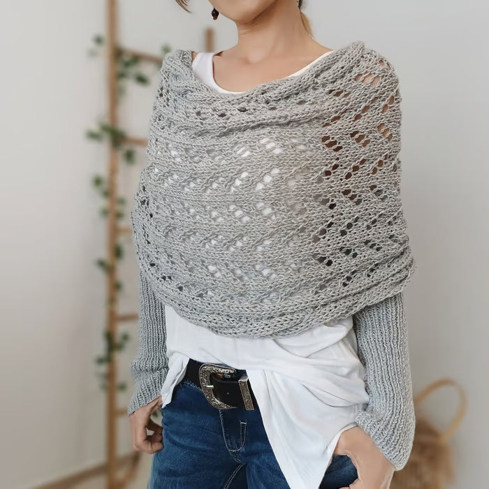Dames Stijlvolle Gebreide Omslagdoek | Warm