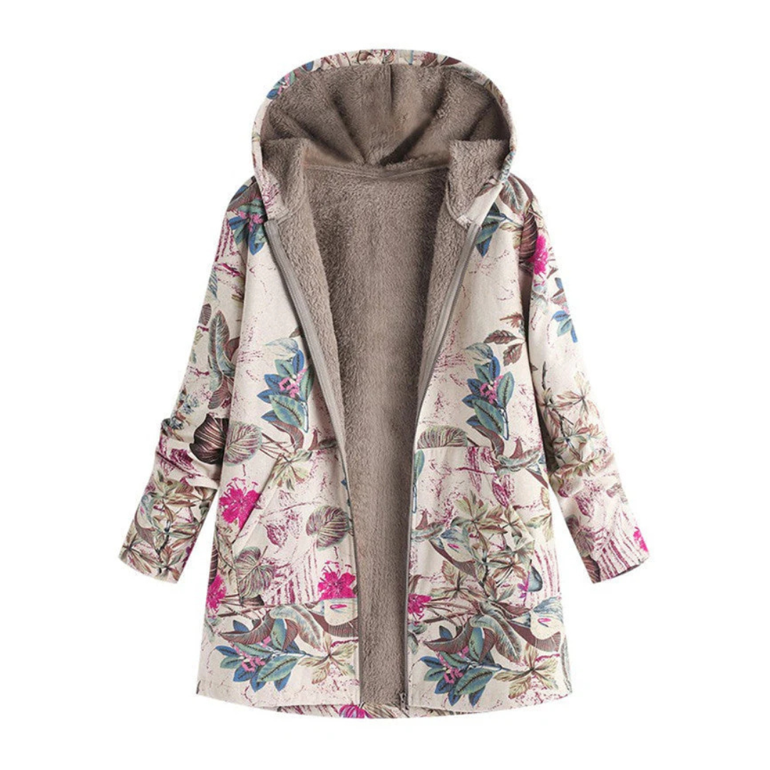 Dames Tussenjas Met Capuchon | Bloemenprint