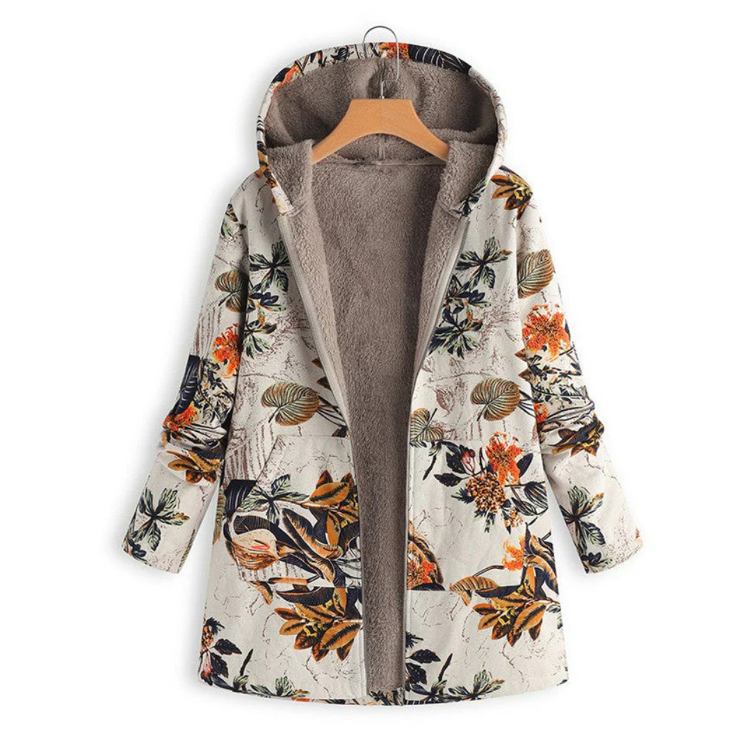 Dames Tussenjas Met Capuchon | Bloemenprint
