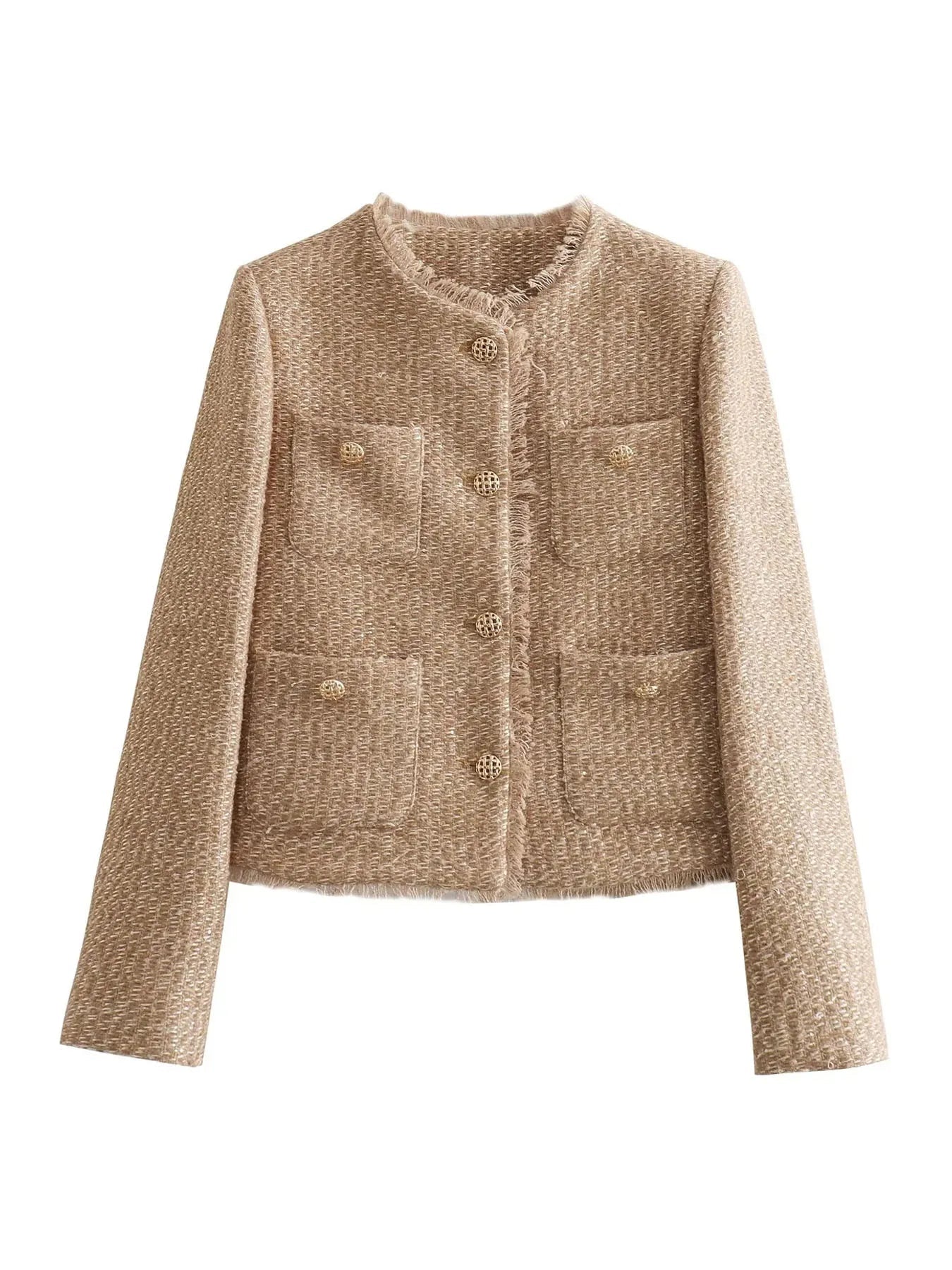 Dames Tweed Jas | Slanke Pasvorm en Stijlvolle Uitstraling