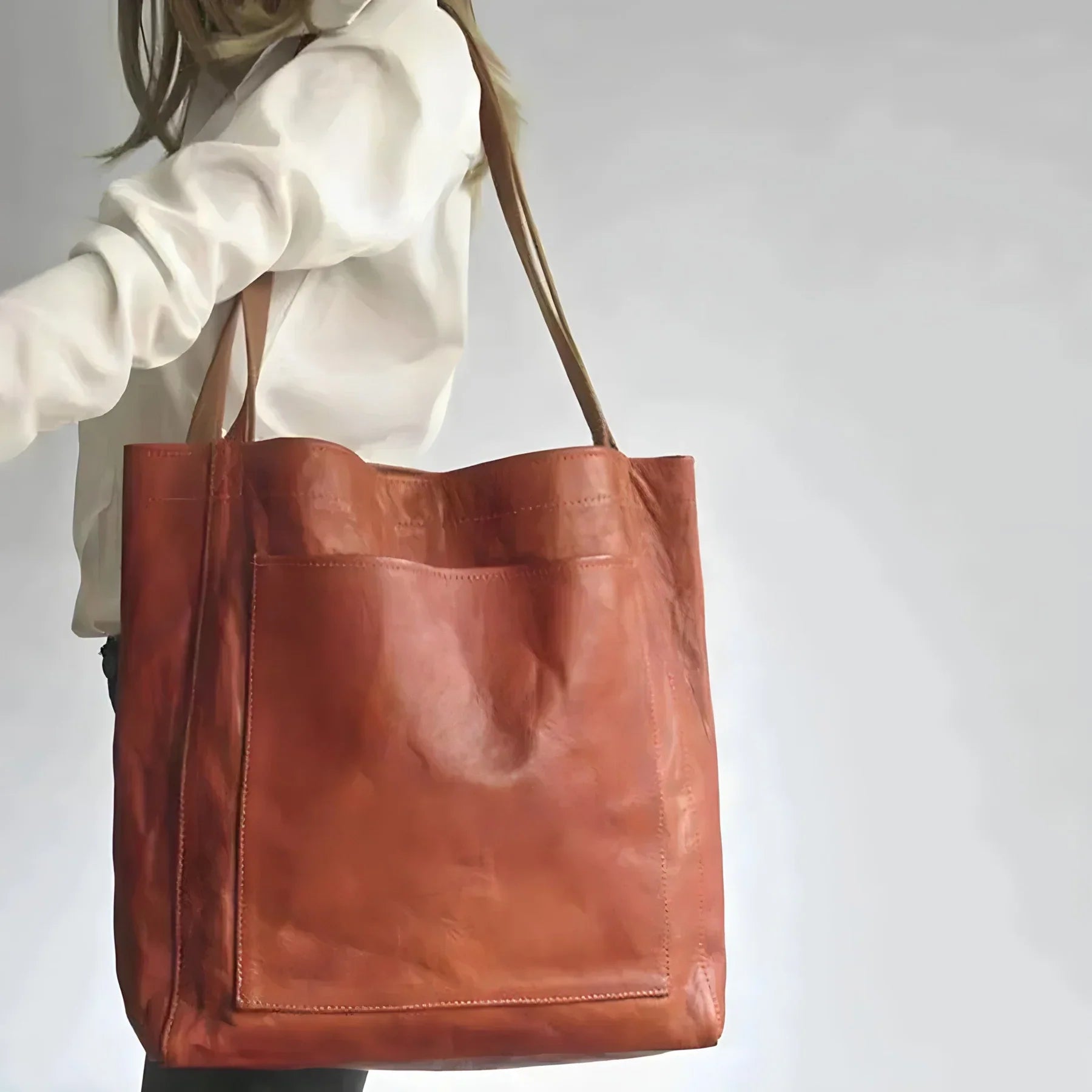 Dames Vintage Handtas | Open Model Zonder Rits