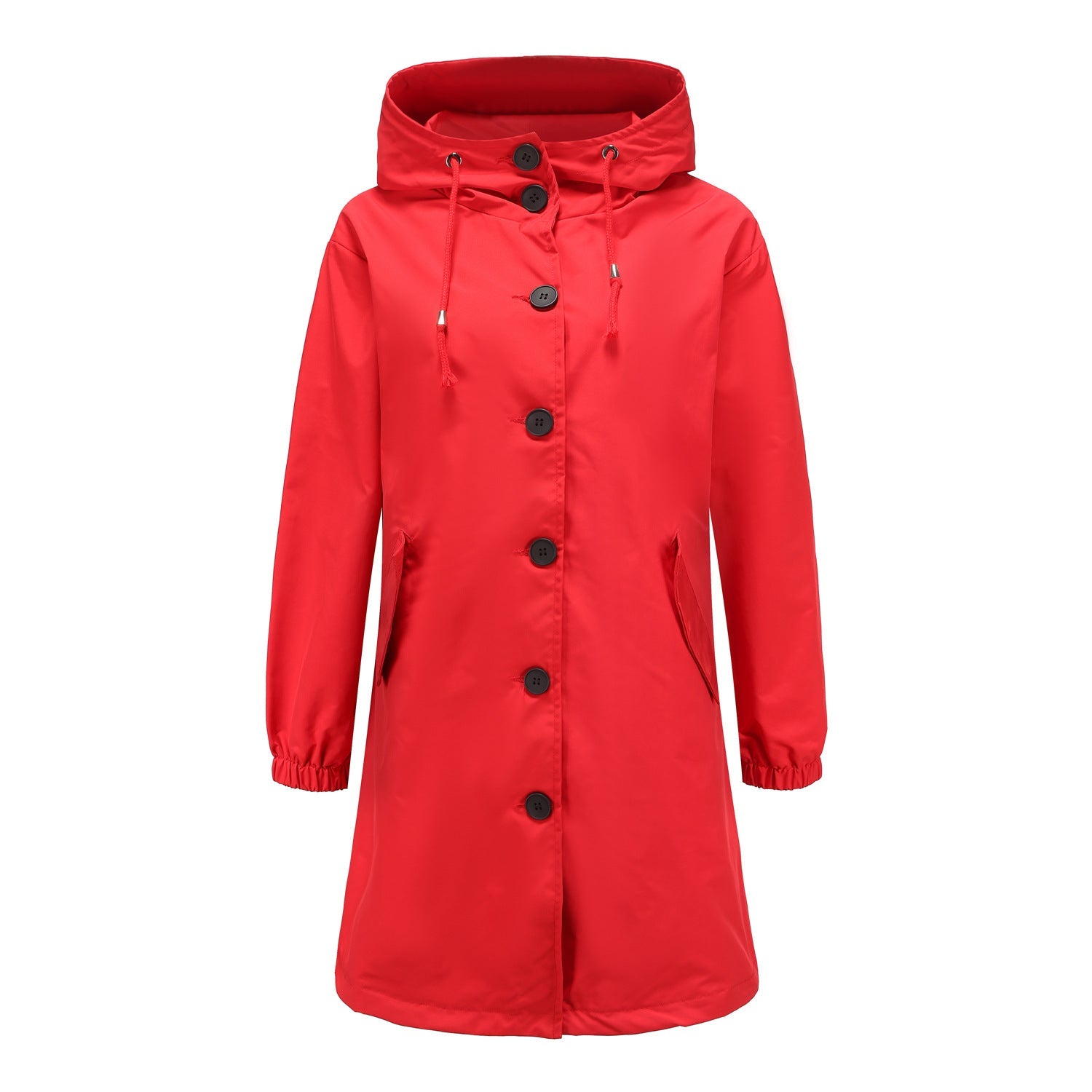Dames Winter Waterdichte Regenjas | Knoopsluiting - Met capuchon