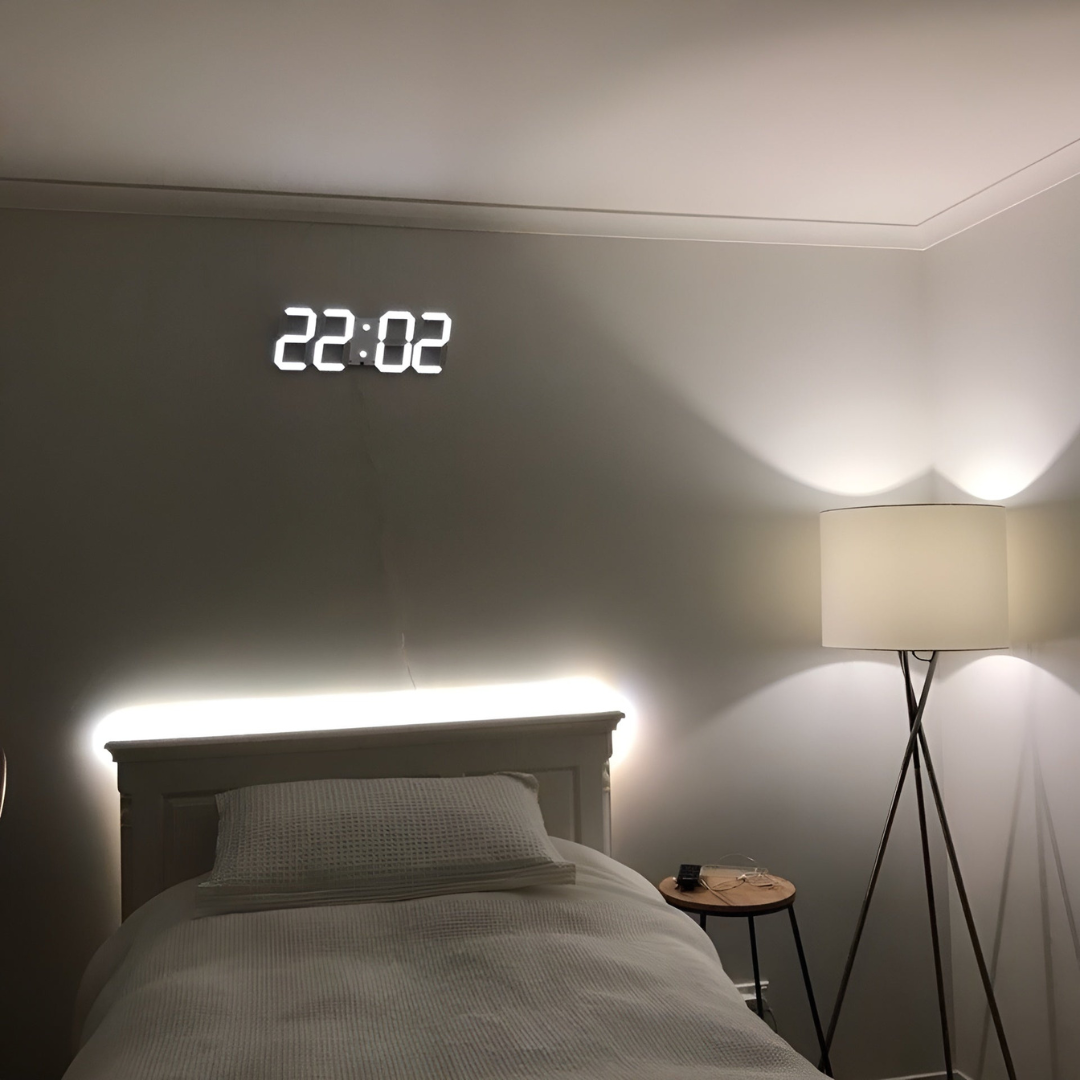 Digitale Wandklok | 3D LED Display