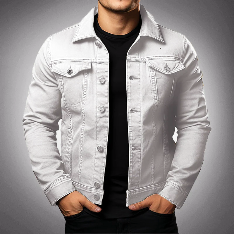 Heren Denim Jack | Tijdloos Design met Knoopsluiting