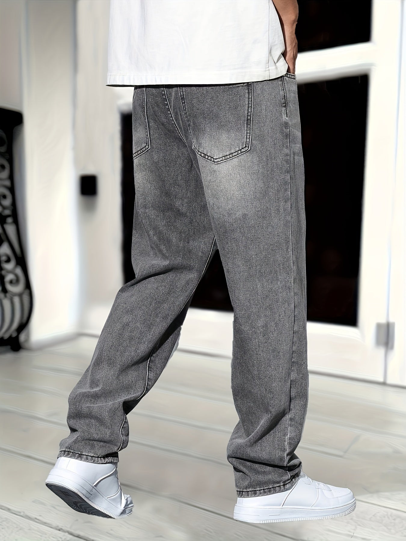 Heren Denim Jeans | Rechte Pasvorm en Gewassen Afwerking