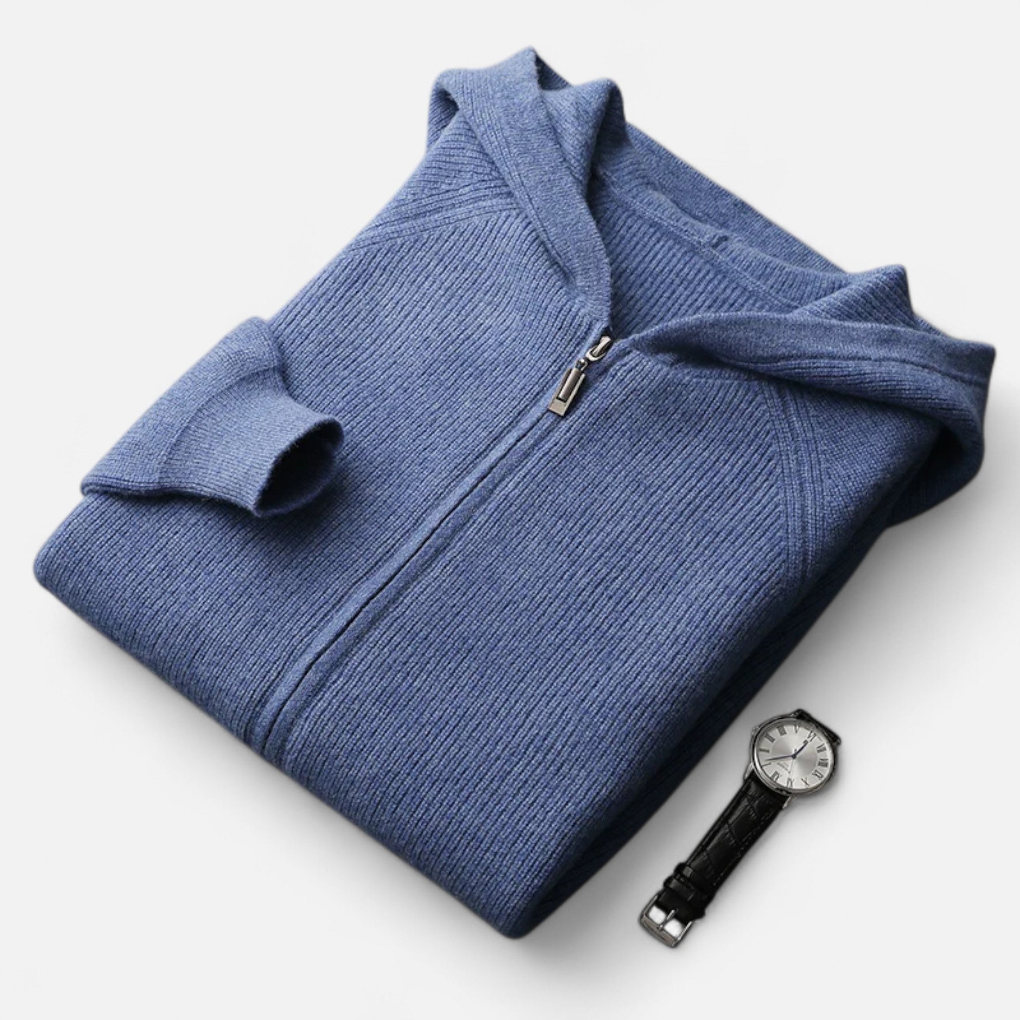 Heren Gebreide Jas met Capuchon | Old Money