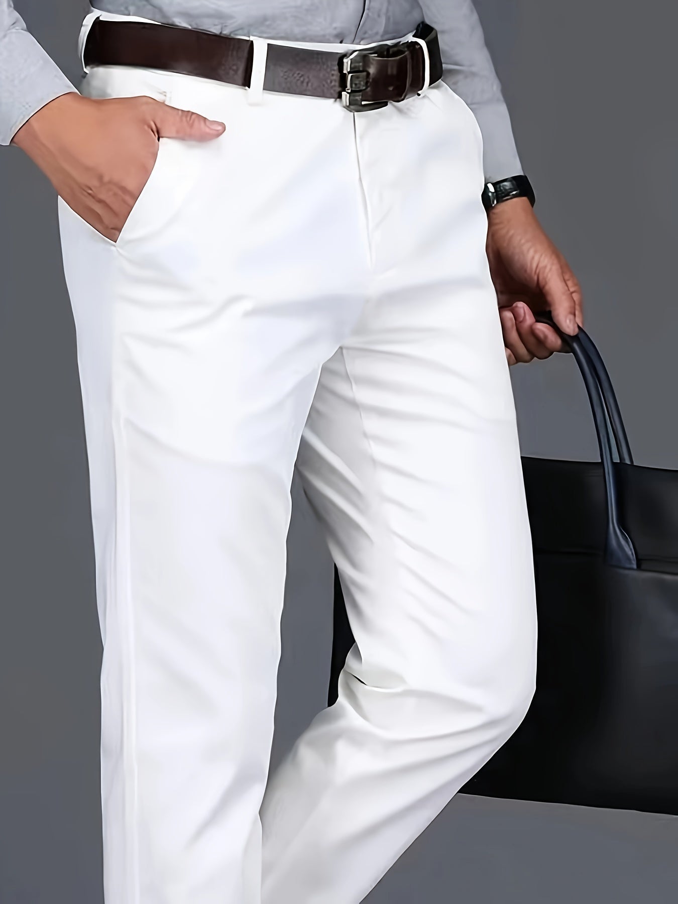 Heren Geklede Broek | Stretch Design in Effen Kleur