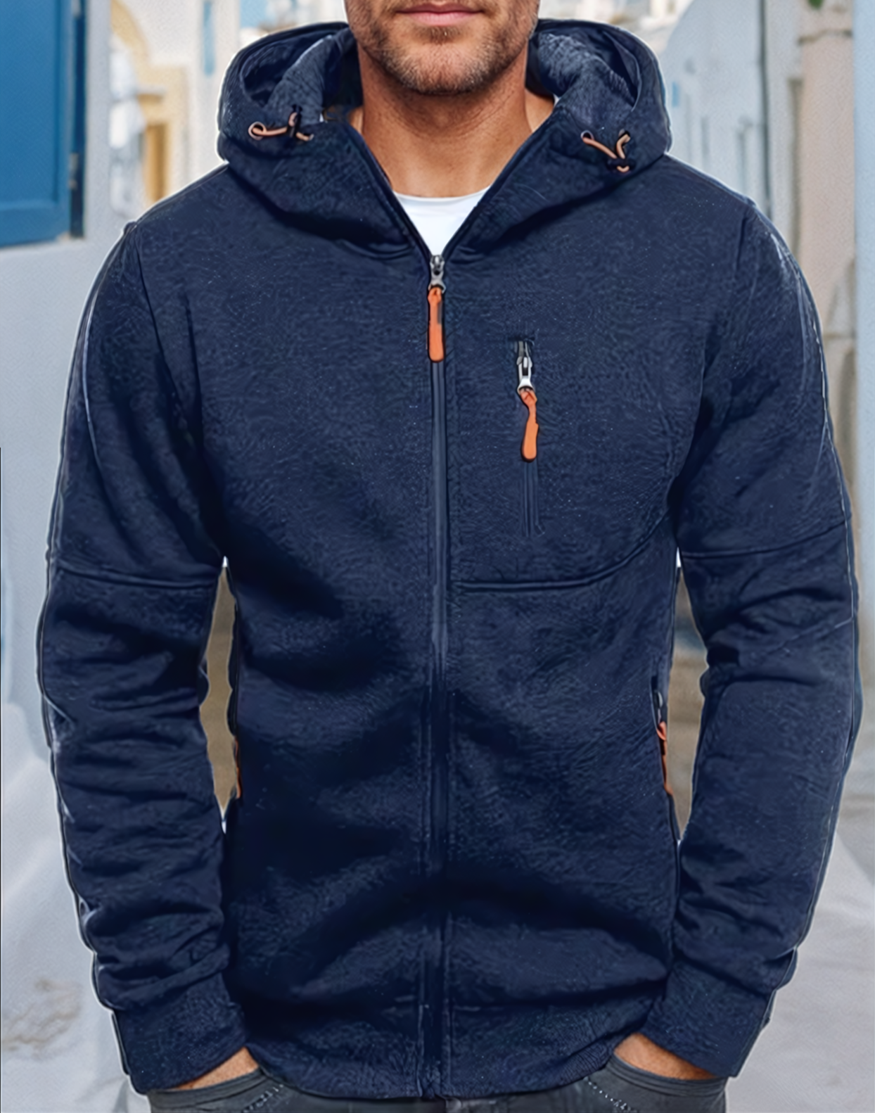 Heren Hoodie | Ritssluiting en Functionele Zakken