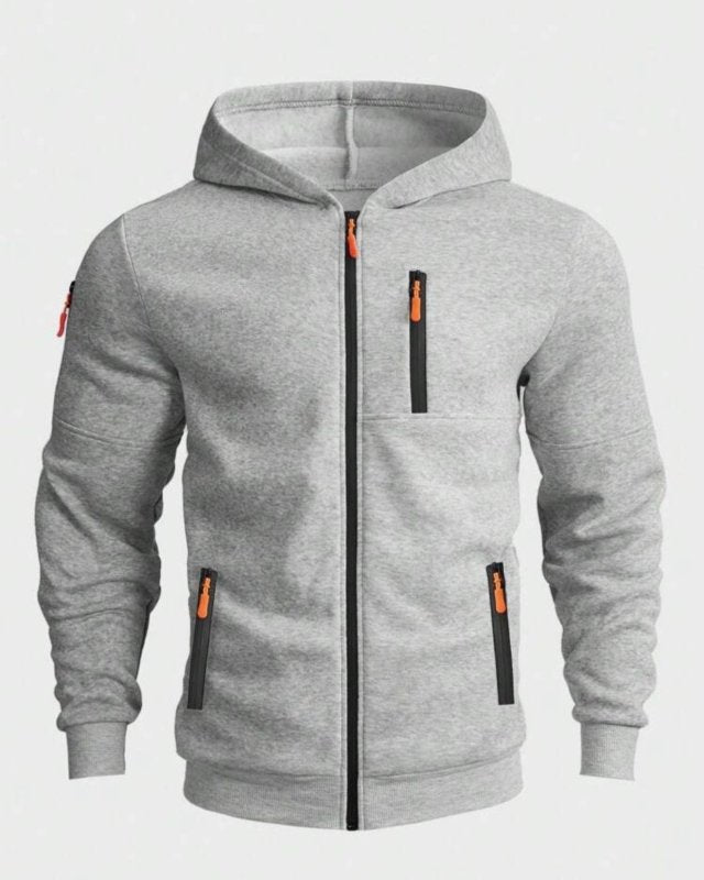 Heren Hoodie | Ritssluiting en Functionele Zakken