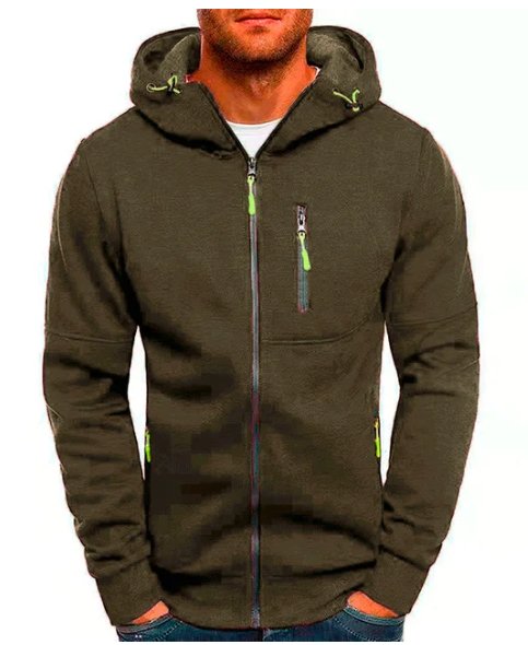 Heren Hoodie | Ritssluiting en Functionele Zakken