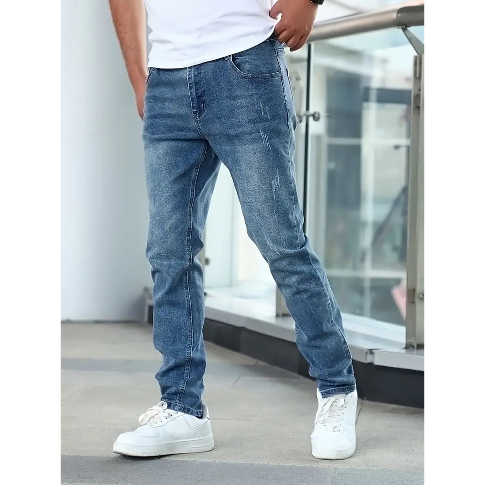 Heren Jeans | Casual Stijl met Zakken en Versleten Look