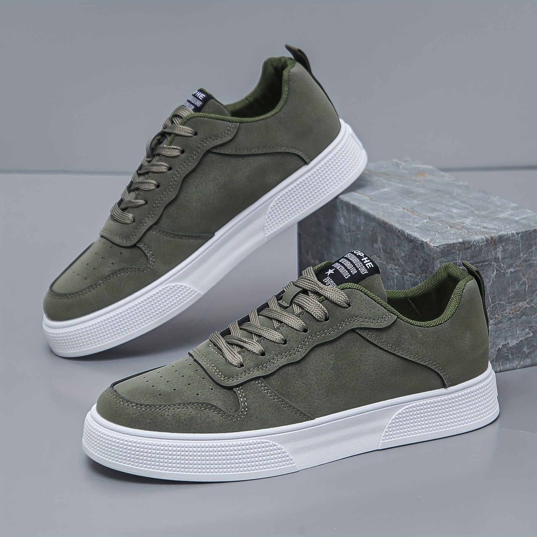 Heren Lage Sneakers | Effen Kleur en Casual Look
