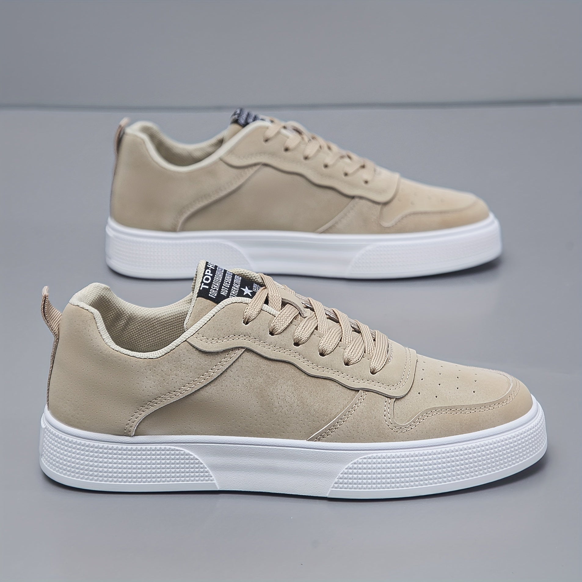 Heren Lage Sneakers | Effen Kleur en Casual Look