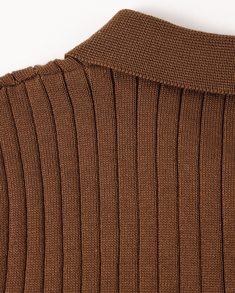 Heren Polo met Lange Mouwen | Kraag Met Knoopsluiting