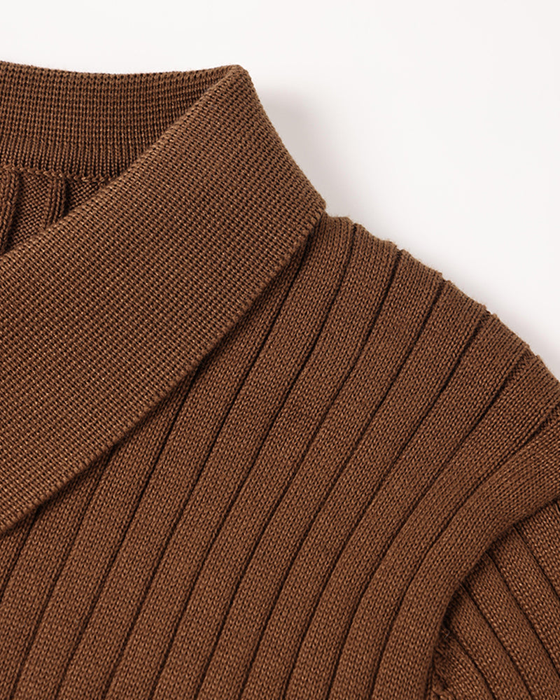 Heren Polo met Lange Mouwen | Kraag Met Knoopsluiting