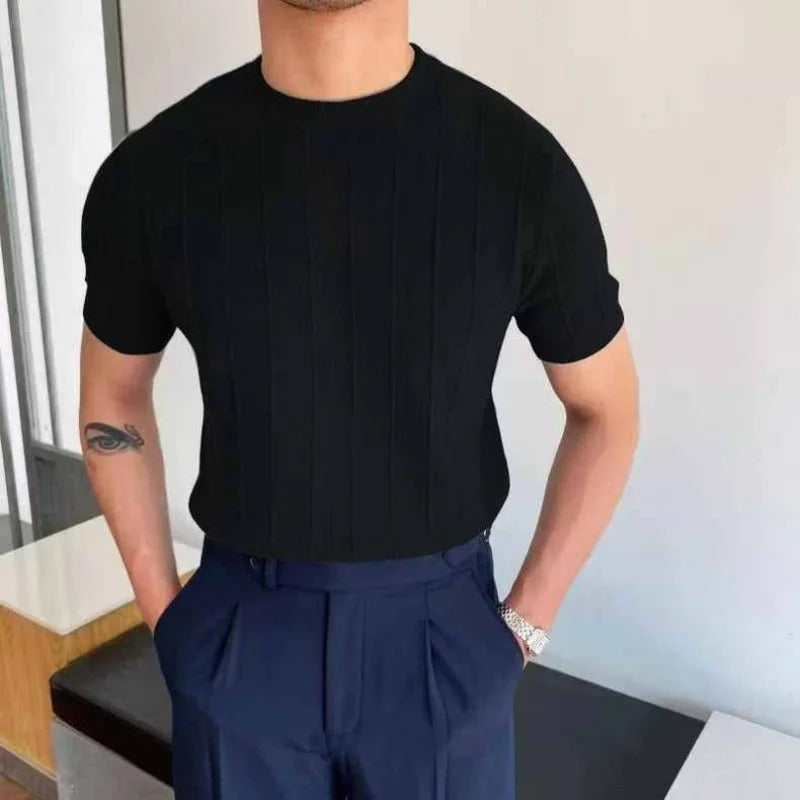 Heren Slim Fit T-Shirt | Gestreept Patroon