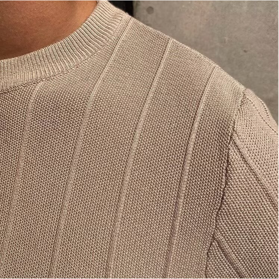 Heren Slim Fit T-Shirt | Gestreept Patroon