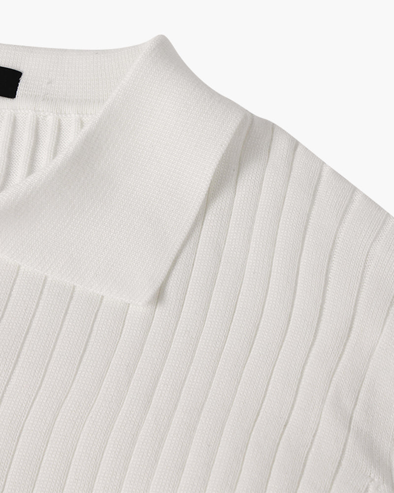 Heren V-Hals Polo met Lange Mouwen | Winter