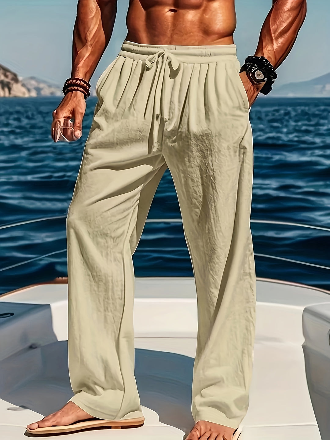 Heren Yoga Broek | Verstelbare Taille en Stijlvol Design