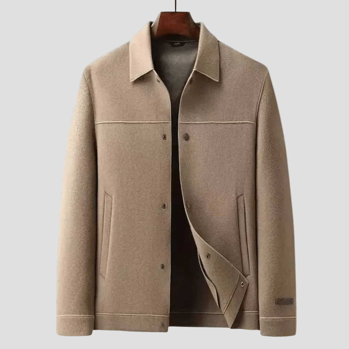 Hudson | Tailored Fit Wollen Jas Met Rits