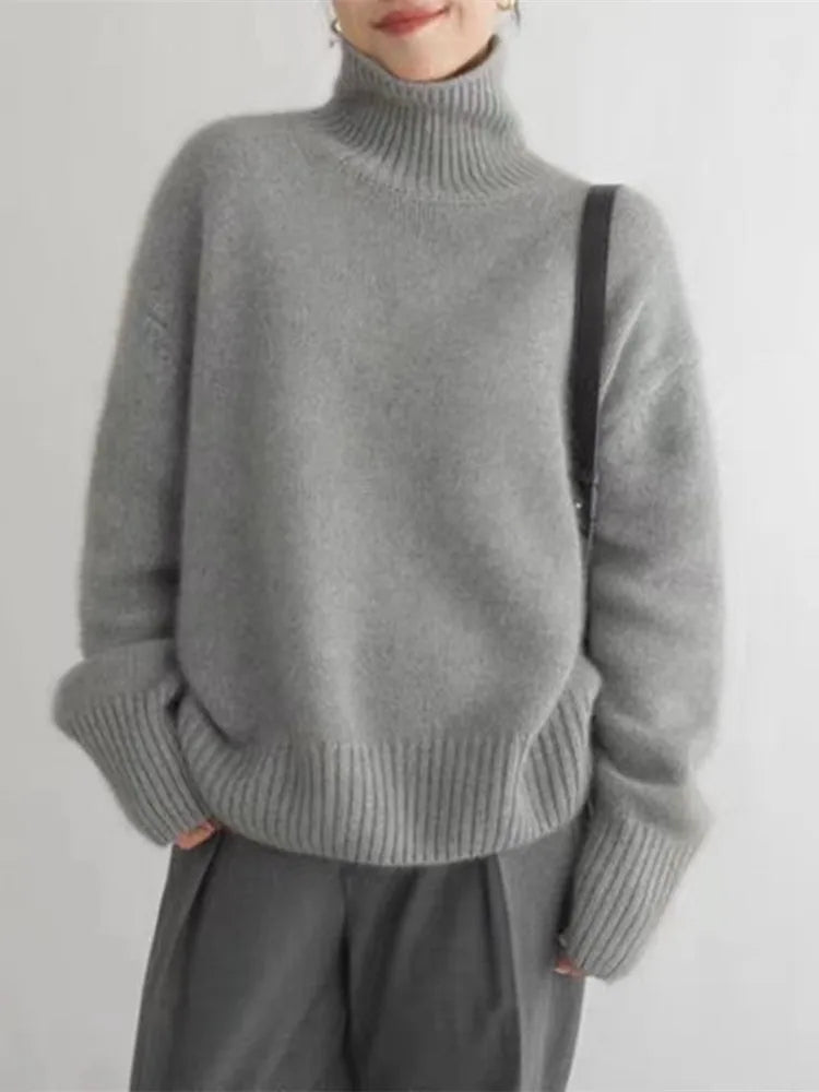 Lin | Kaschmir-Rollkragenpullover, Klassiek Design