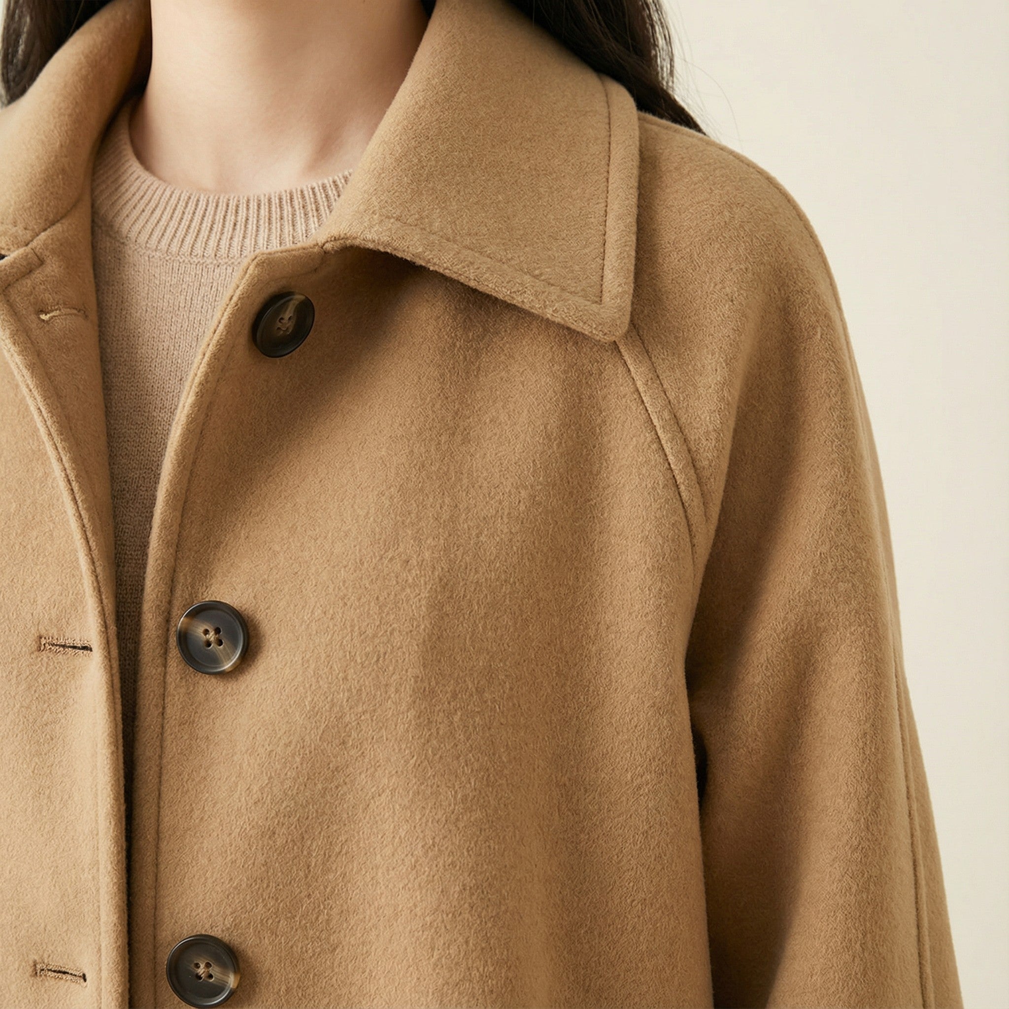 Else | Lange Trenchcoat – Zachte Wool