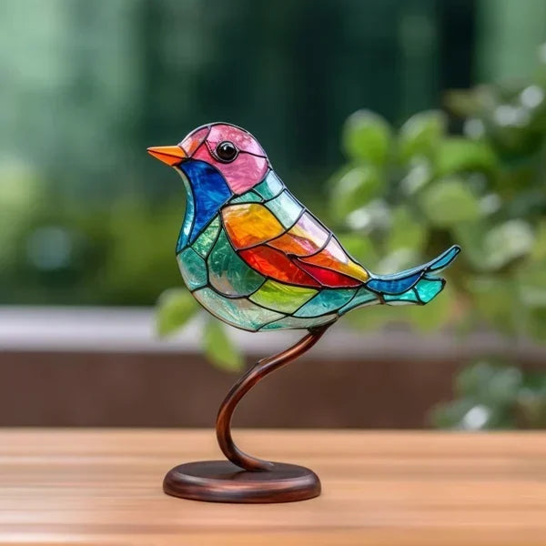 Vogel Decoratie | Kleurrijk Standbeeld