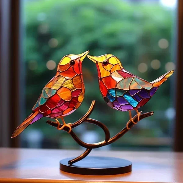 Vogel Decoratie | Kleurrijk Standbeeld