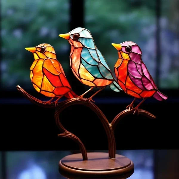 Vogel Decoratie | Kleurrijk Standbeeld