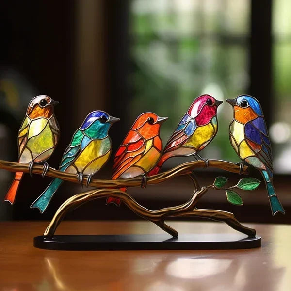 Vogel Decoratie | Kleurrijk Standbeeld
