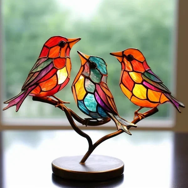 Vogel Decoratie | Kleurrijk Standbeeld