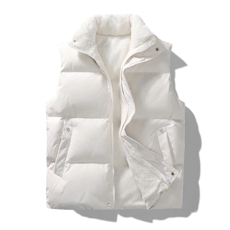 Warme Fleece Bodywarmer voor Dames | Met Hoge Kraag, Ritssluiting en Zakken