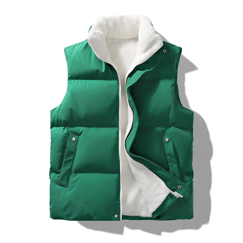 Warme Fleece Bodywarmer voor Dames | Met Hoge Kraag, Ritssluiting en Zakken